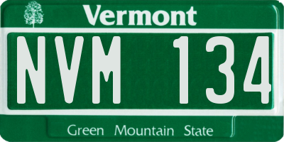VT license plate NVM134