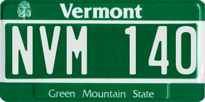 VT license plate NVM140