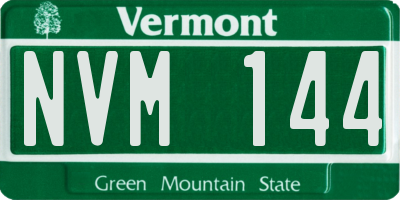 VT license plate NVM144