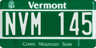 VT license plate NVM145