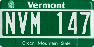 VT license plate NVM147