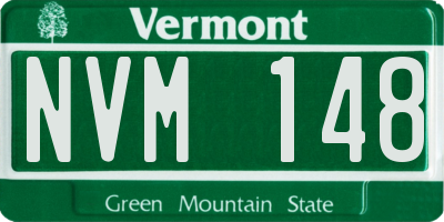 VT license plate NVM148