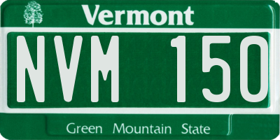 VT license plate NVM150