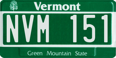 VT license plate NVM151