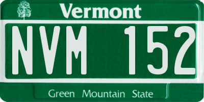 VT license plate NVM152