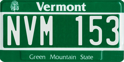 VT license plate NVM153