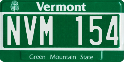 VT license plate NVM154