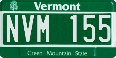 VT license plate NVM155