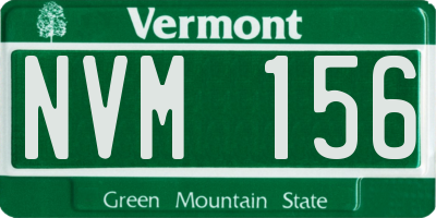 VT license plate NVM156
