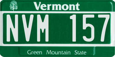 VT license plate NVM157