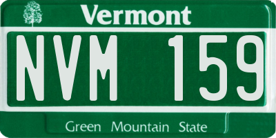 VT license plate NVM159