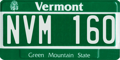 VT license plate NVM160