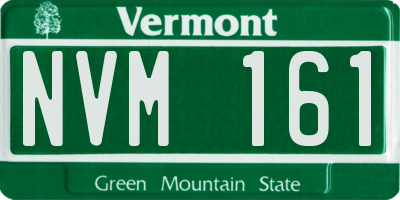 VT license plate NVM161