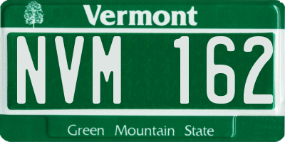 VT license plate NVM162