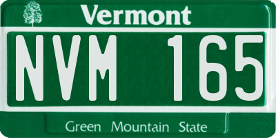 VT license plate NVM165