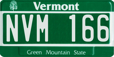 VT license plate NVM166