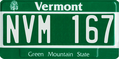 VT license plate NVM167