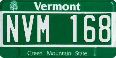 VT license plate NVM168