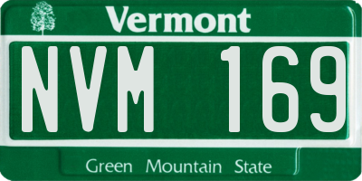 VT license plate NVM169