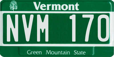 VT license plate NVM170