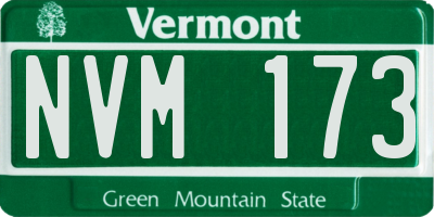 VT license plate NVM173
