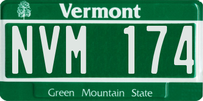 VT license plate NVM174