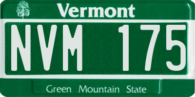 VT license plate NVM175