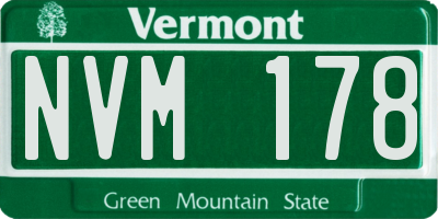VT license plate NVM178