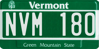 VT license plate NVM180