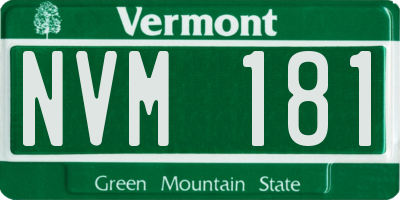 VT license plate NVM181