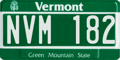VT license plate NVM182