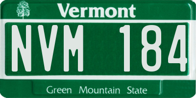 VT license plate NVM184