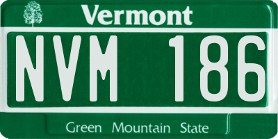 VT license plate NVM186