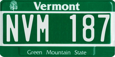 VT license plate NVM187