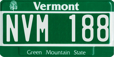 VT license plate NVM188