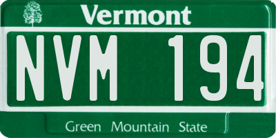 VT license plate NVM194