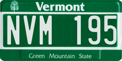 VT license plate NVM195