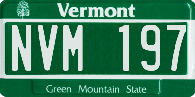VT license plate NVM197