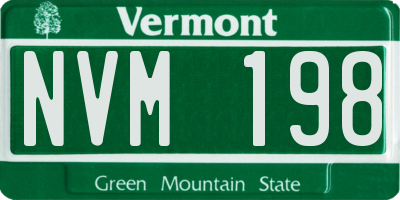 VT license plate NVM198