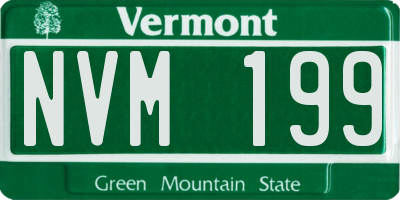 VT license plate NVM199