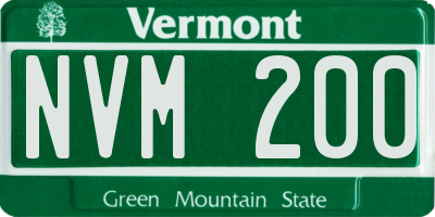 VT license plate NVM200