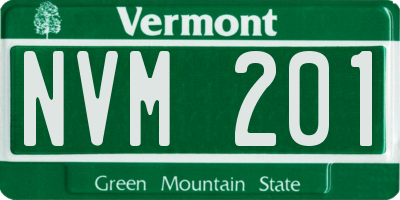 VT license plate NVM201