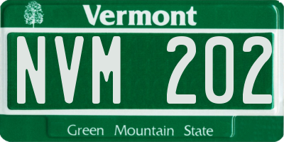 VT license plate NVM202