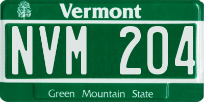 VT license plate NVM204