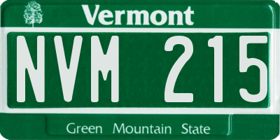 VT license plate NVM215