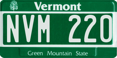 VT license plate NVM220