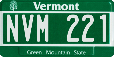 VT license plate NVM221
