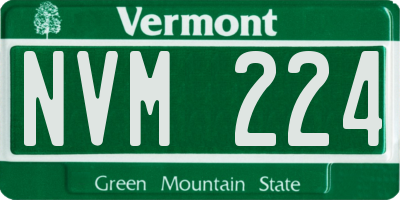 VT license plate NVM224