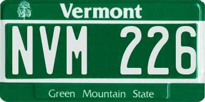 VT license plate NVM226