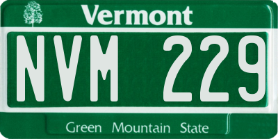 VT license plate NVM229